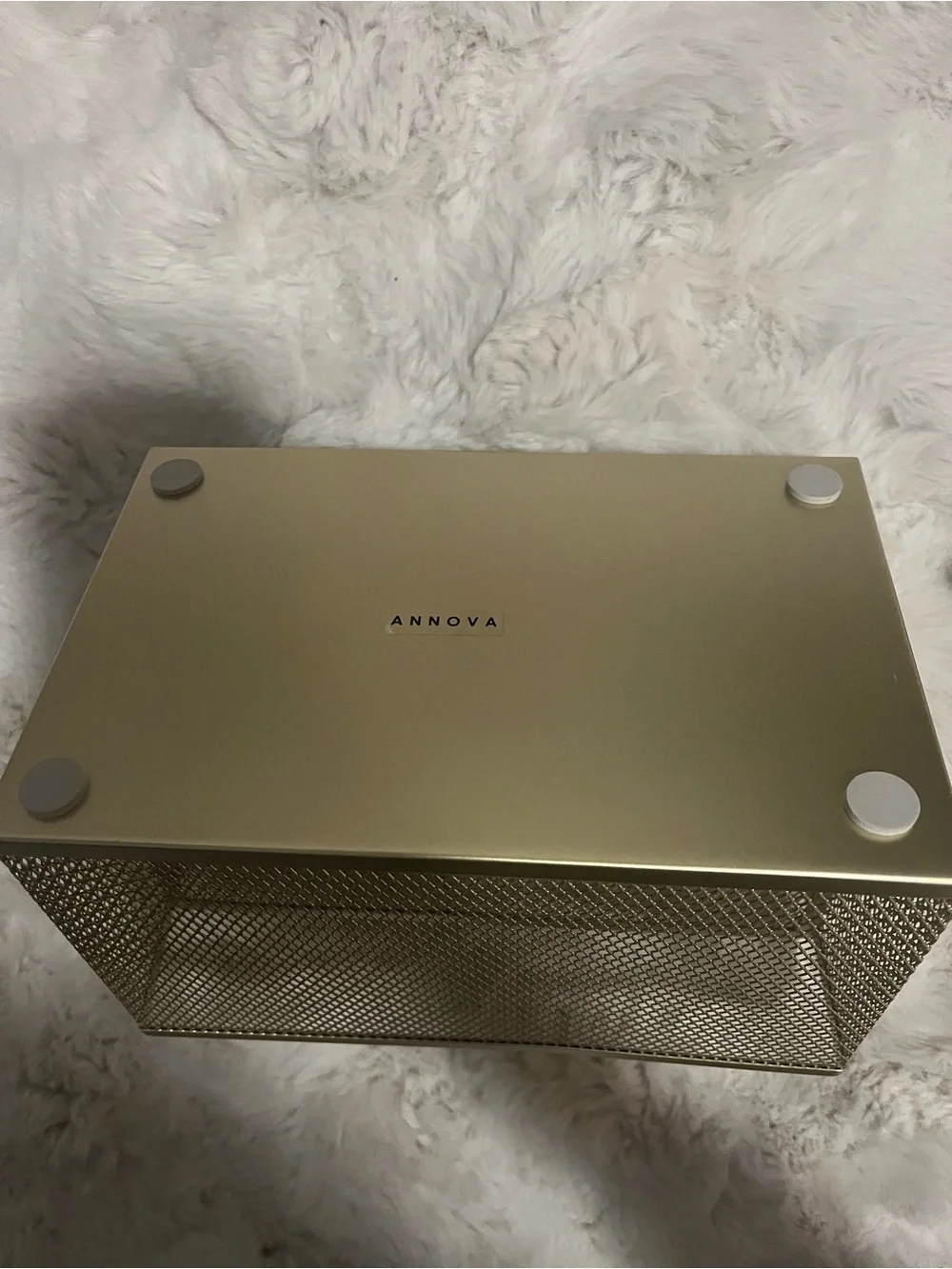 Gold Mesh Desk Organizer